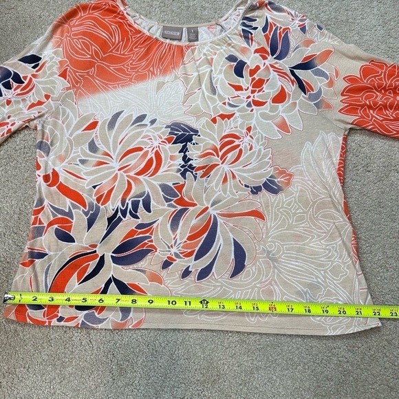 Chicos Orange Blouse - Picture 11 of 14